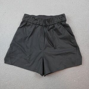 Lululemon Shorts Womens 3XS Black Waist Drawstring Running Gym Athletic LW7CPQS